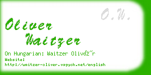 oliver waitzer business card